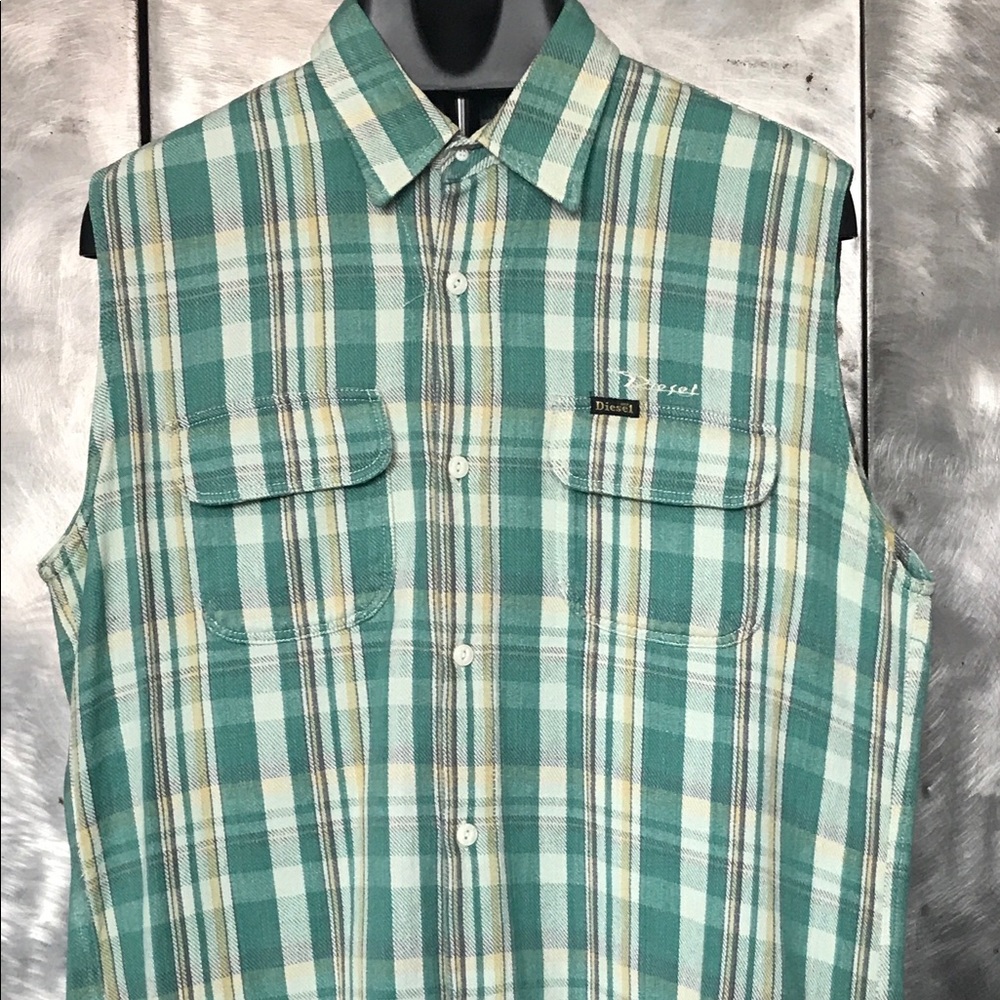 Diesel Vintage Sleeveless Button Down Flannel